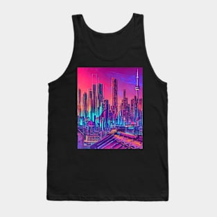 Cyberpunk Toronto CN Tower Tank Top